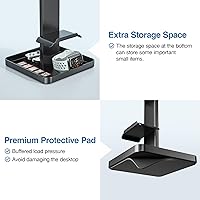 Vista 6 de bussdis Soporte para auriculares, soporte para auriculares, soporte de metal para auriculares, colgador de auriculares