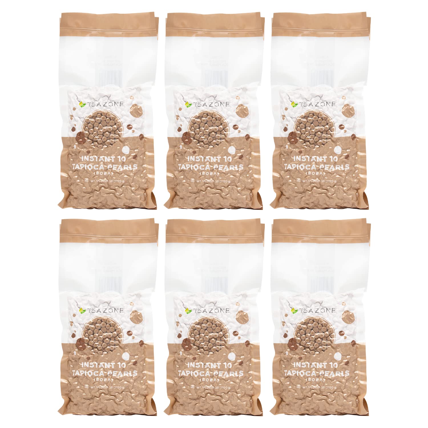Tea Zone 6 Pound Instant 10 Tapioca Pearls (Boba), 6 Count