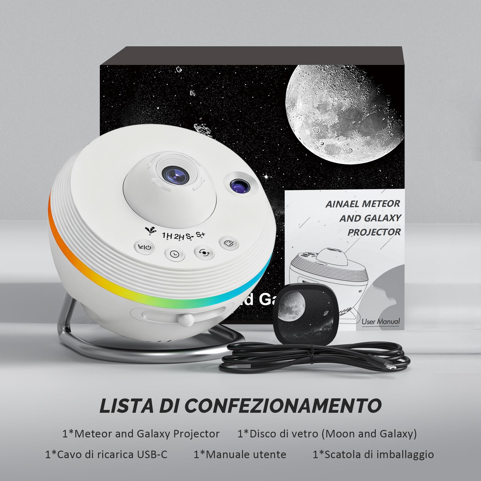 Meteor and Galaxy Projector & 2025 Version 6PCS Disc Set - Nebula A