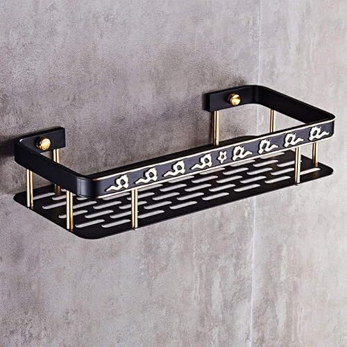 Bathroom Organizers And Storage, Bathroom Shelf Space Aluminum White & Gold Shower Shampoo Soap Cosmetic Shelf Bathroom Accessories Storage