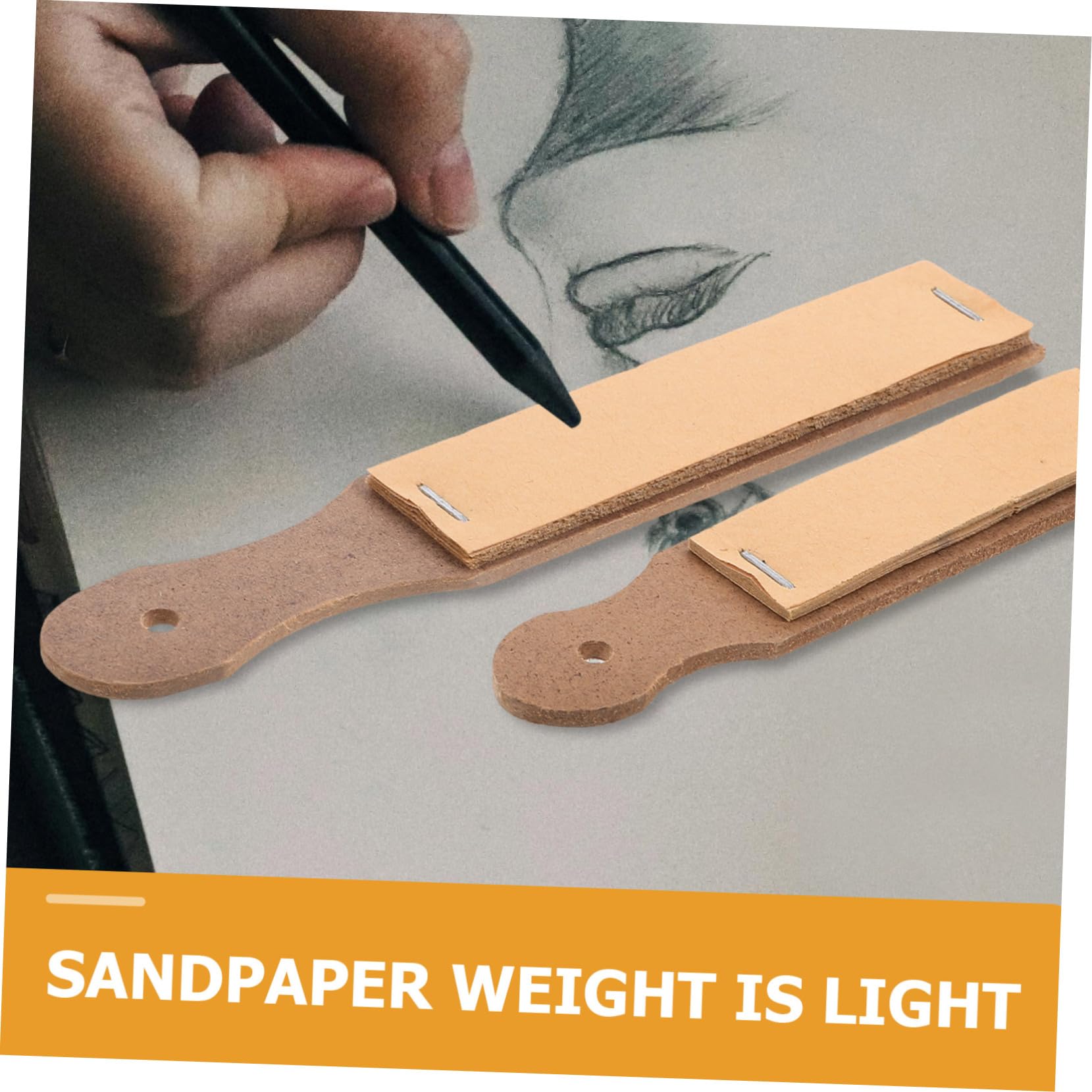 Tofficu 40stücke Teiliges Bleistift Schleifpapier Ergonomisches Schleifbrett Für Künstler Tragbar Leicht Und Platzsparend Für Zeichnen Und Skizzieren Sicherer
