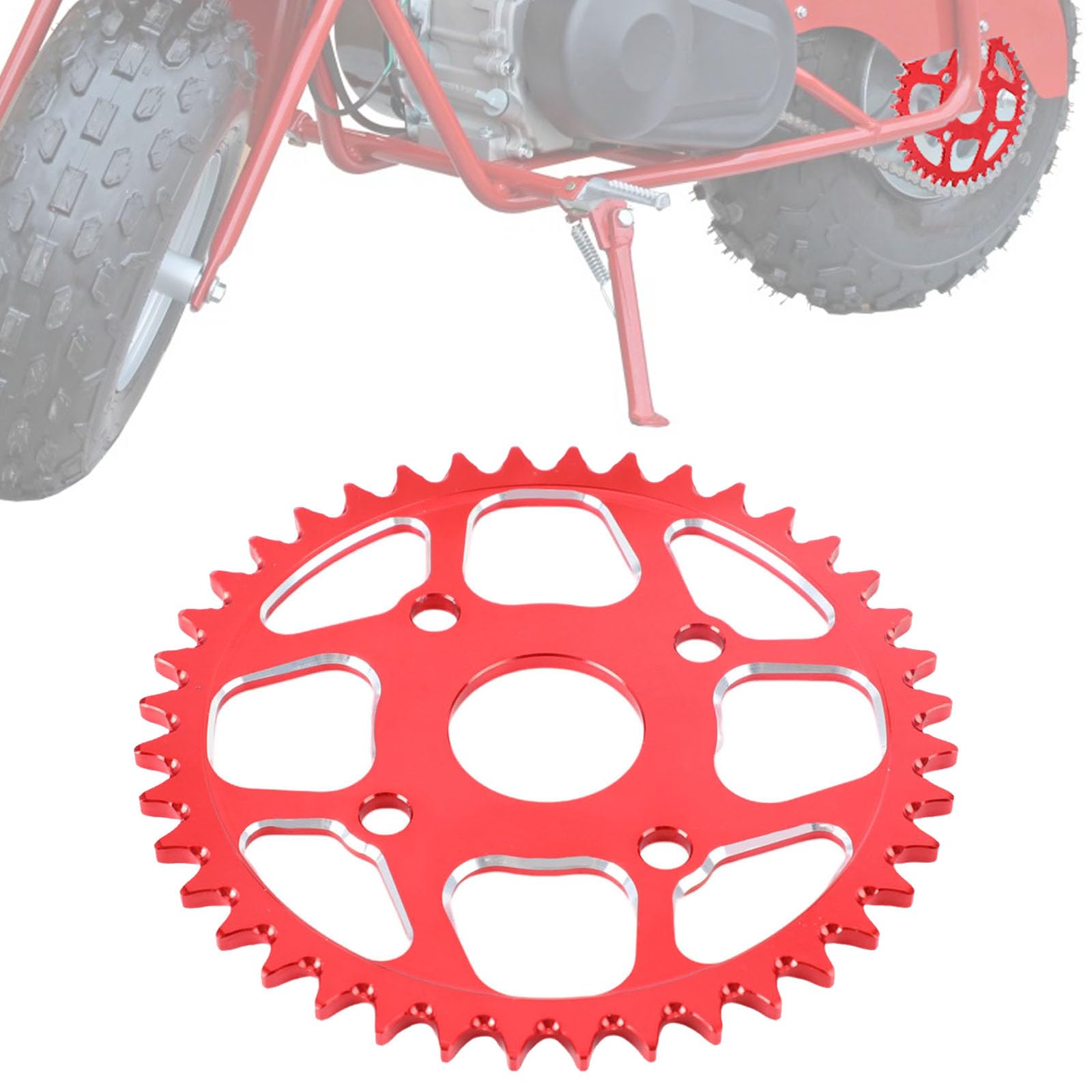 Pignon de chaîne 40T 420, 40 mm, pignon de roue arrière CNC pour mini vélo CT200U CT200U-EX BT200X Baja Warrior Predator 212cc 196cc Go Kart Trail 200 MB165 MB200 Rouge