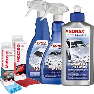 SONAX PPF & Vinyl Combo | Premium Cleaner & Protector for Paint Protection Film & Vinyl Wraps | Removes Contaminants