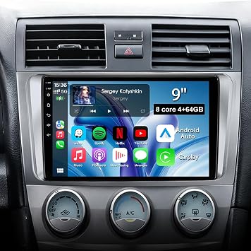 8Core 4+64GB Car Radio Stereo for Toyota Camry 2006-2011, Pluy and Play 9" Android 13 Head Unit with Carplay/Android Auto SWC/1080P Backup Camera/AM & FM Radio