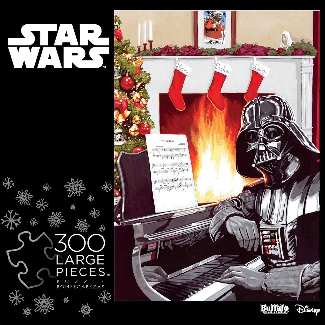 Buffalo Games Star Wars - A Very Vader Christmas - 300 Large Piece Jigsaw Puzzle Multi, 21.25"L X 15"W