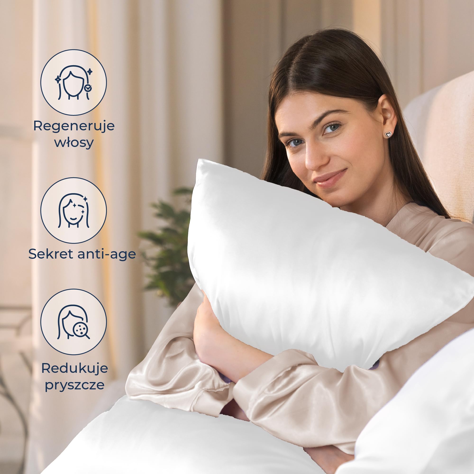 Dreamzie Jedwabna poszewka na poduszkę, Na Poduszkę, dwustronna, 100% jedwab morwowy,19 momme, Öko-Tex®, jedwabna dla skóry i włosów, przeciw starzeniu się, przeciw pluskwom