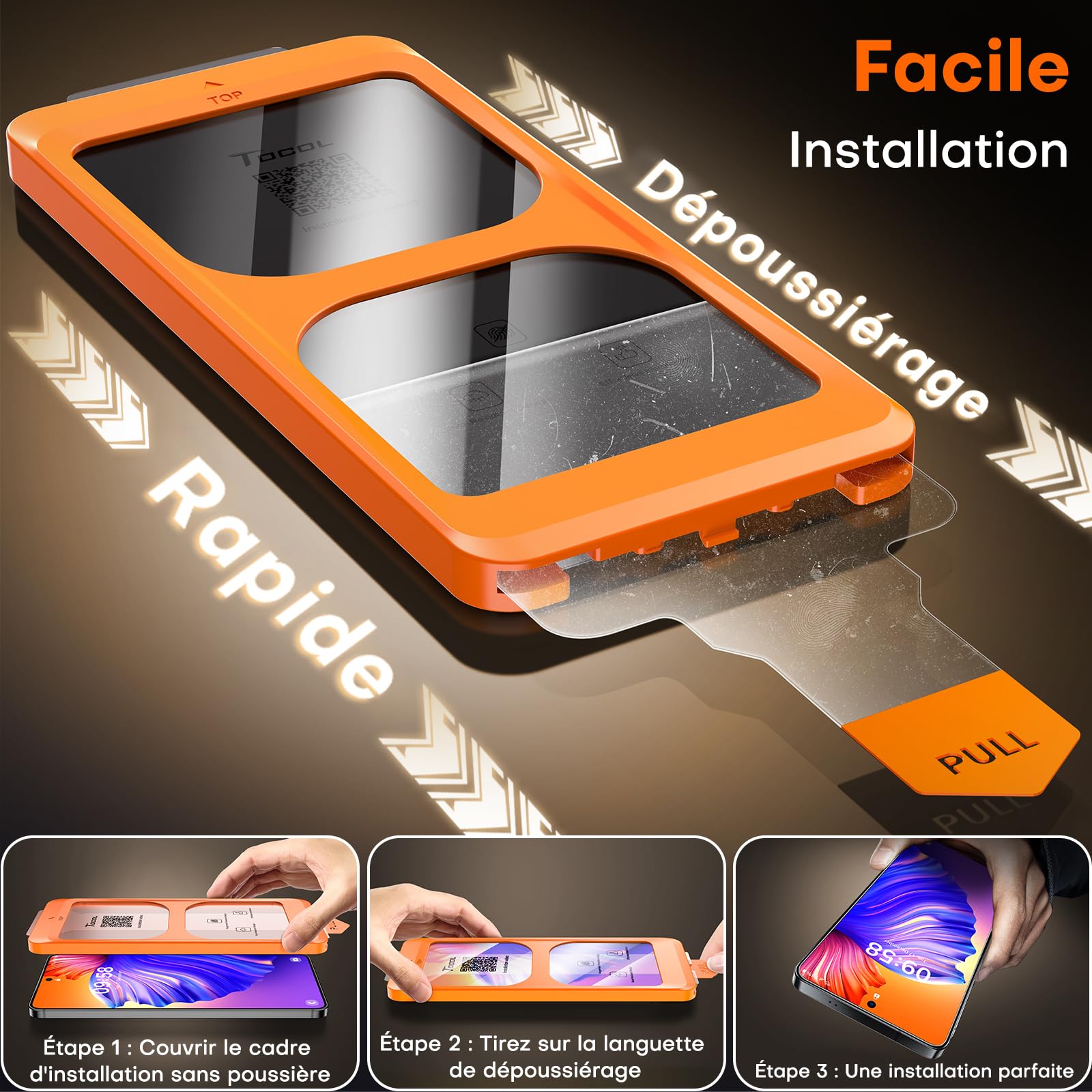 TOCOL Verre Trempé pour Samsung Galaxy S26 Ultra, Dépoussiérage Automatique, Installation Rapide, Sans Bulles, Dureté 9H, Résistant aux Rayures, Coques de Téléphone Compatibles, 2 Pièces