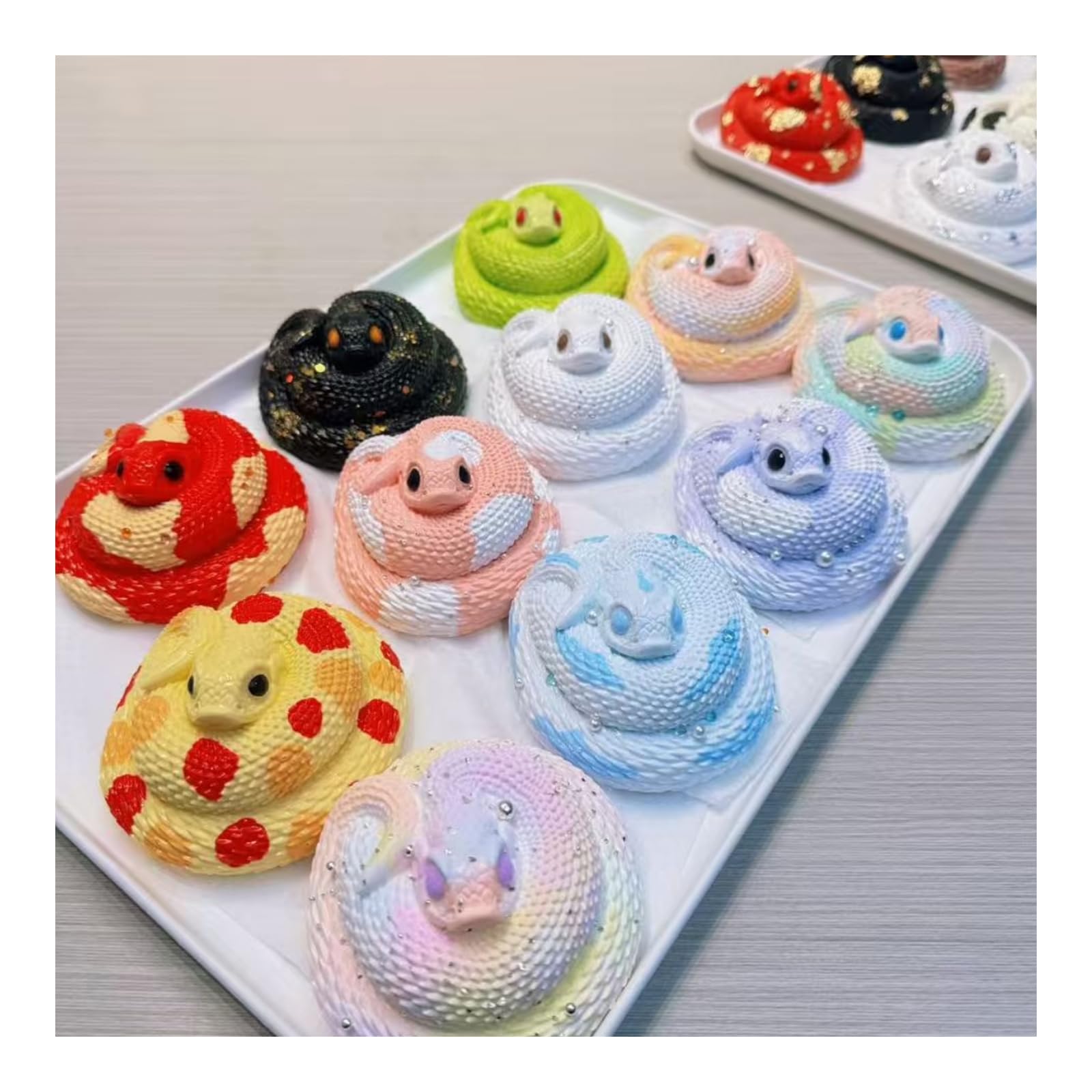 Taba Squishy Biscuits,Stress Ball,Kawaii Squishies PVC Toys,Stress Relieving OPP Packaging Gifts|Squishy Fidget Toys for Anxiety&Relaxation|Perfect Desk Accessory for Adults (Pink Sandwich+Blue)