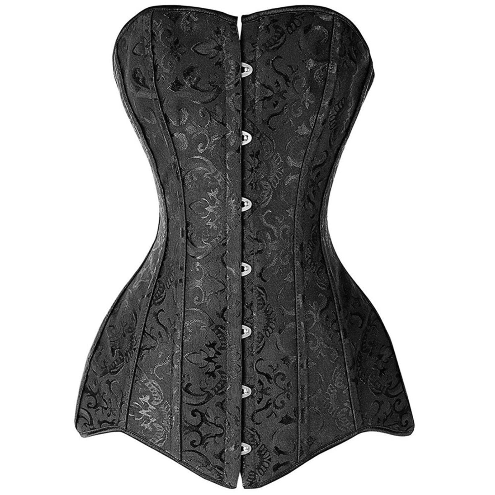 WEITING Femmes Sexy Corsets Bustiers Top Gothique Overbust Corset Bustier Long Torse Os En Acier Minceur Corps Shapewear Grande Taille