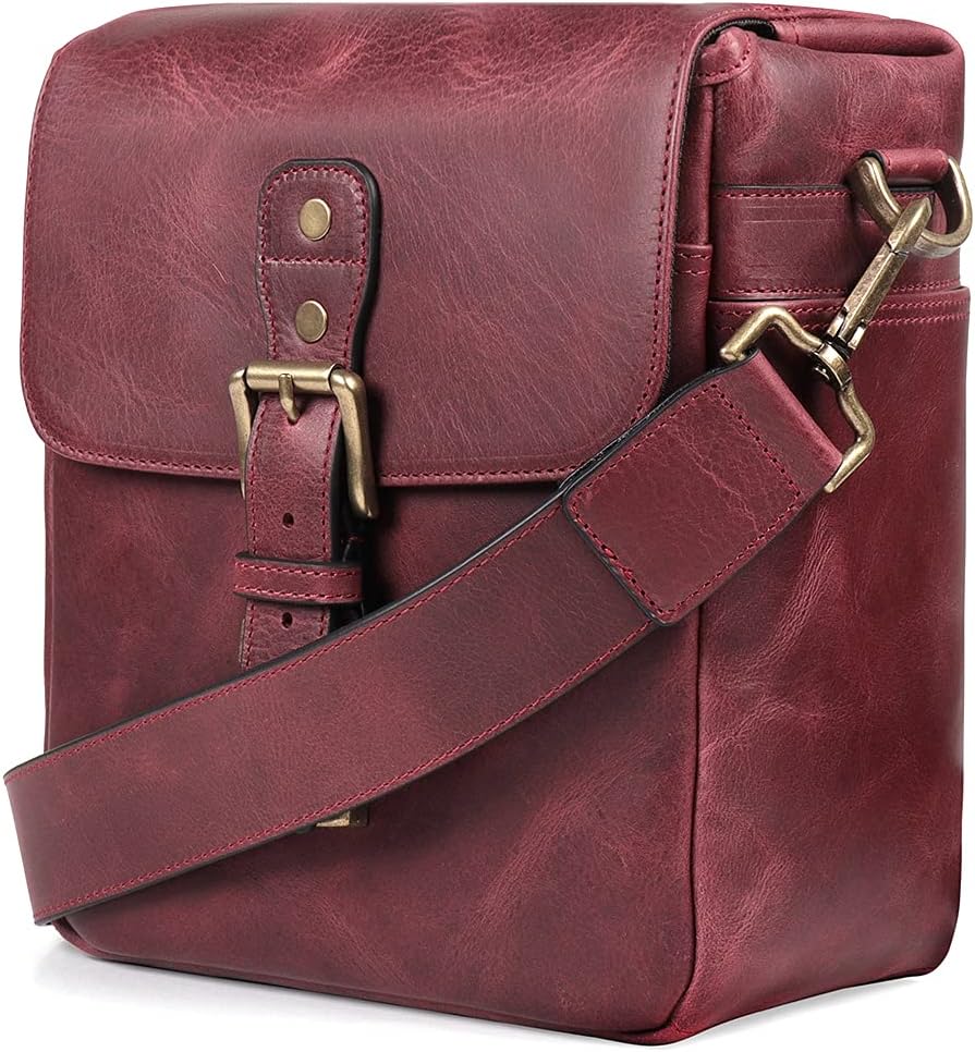Suреr Sаlе 🛒 MegaGear Torres Mini Genuine Leather Camera Messenger Bag for Mirrorless, Instant and DSLR Cameras