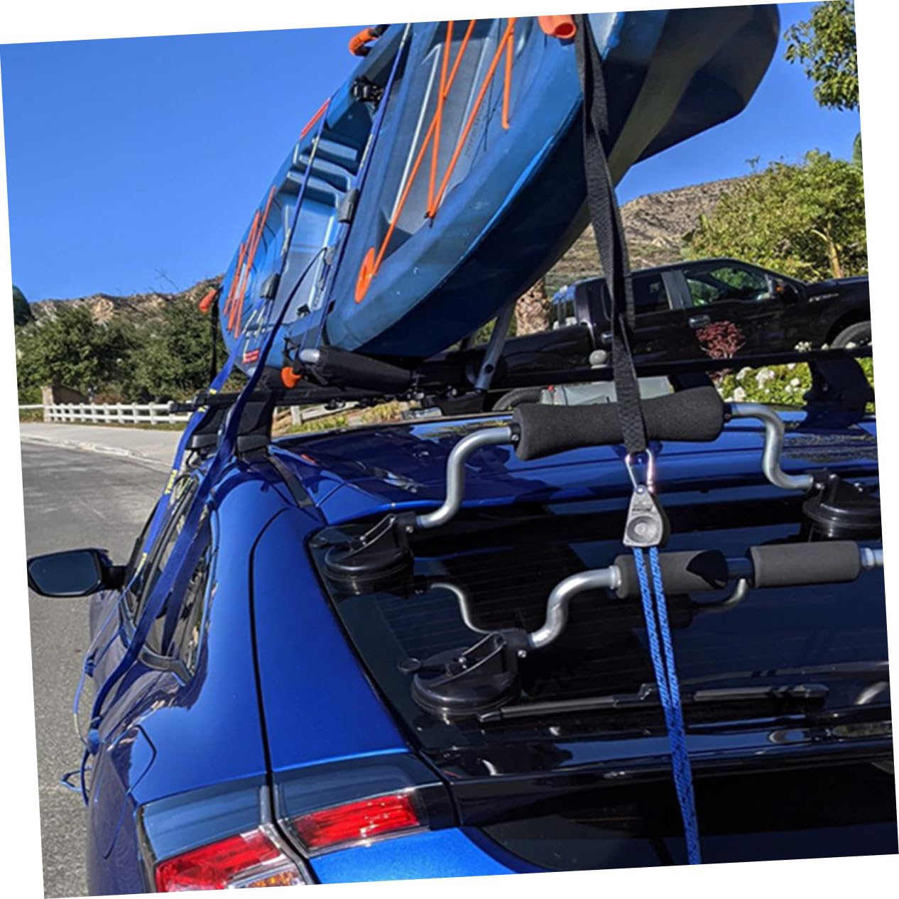 Toyvian Rodillo para Kayak y Canoa de Aleación de Aluminio con Ventosa, Soporte Resistente con Espuma Protectora y Capacidad Máxima de 40kg para Techo de Coche