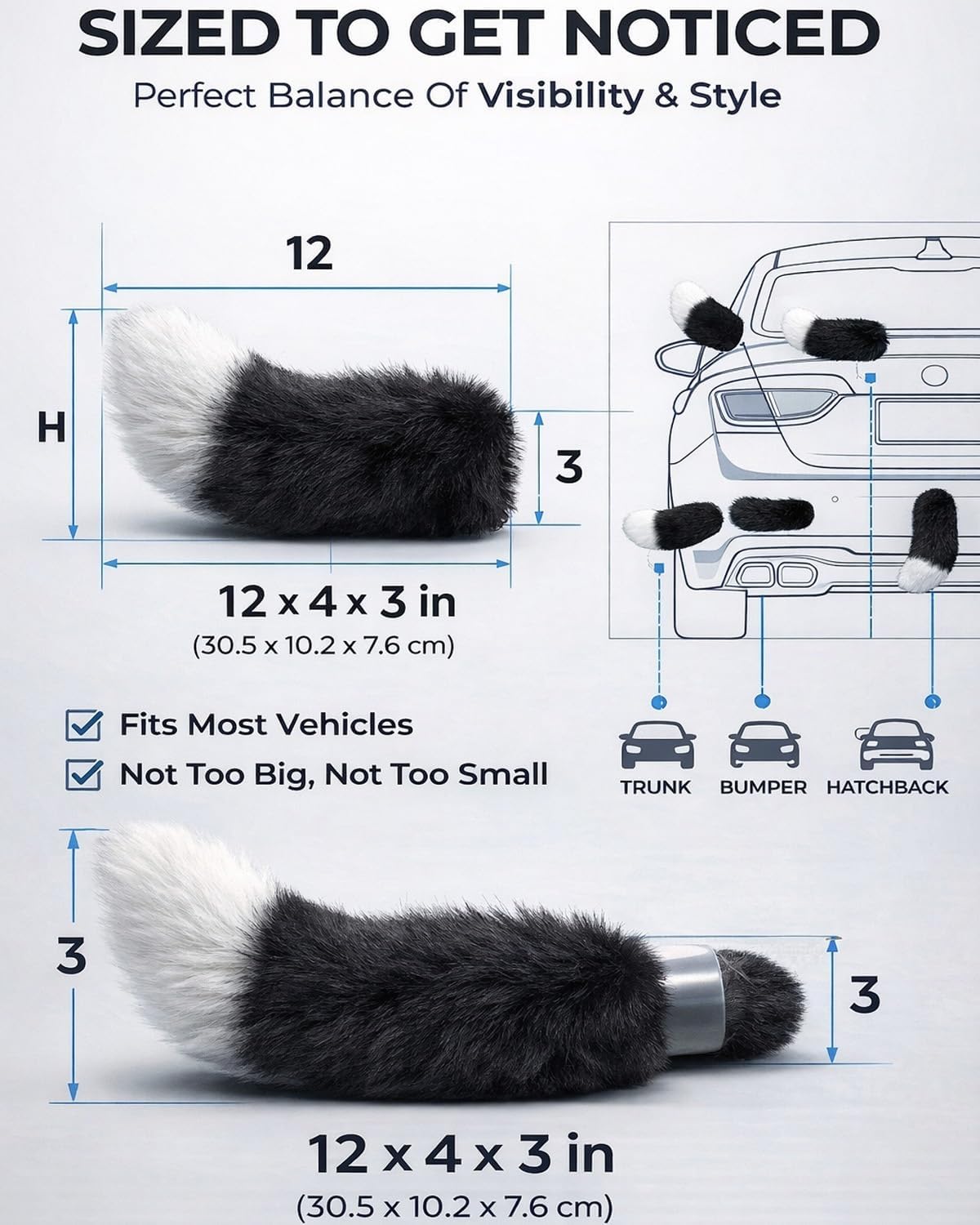 Remote Control Electric Car Tail, 2026 New Cute Fuzzy Tail Car Decoration, Self Adhesive Rechargeable Plush Animal Moving Tails with Adjustable Speed for Auto Trunk Bumper(Style F)