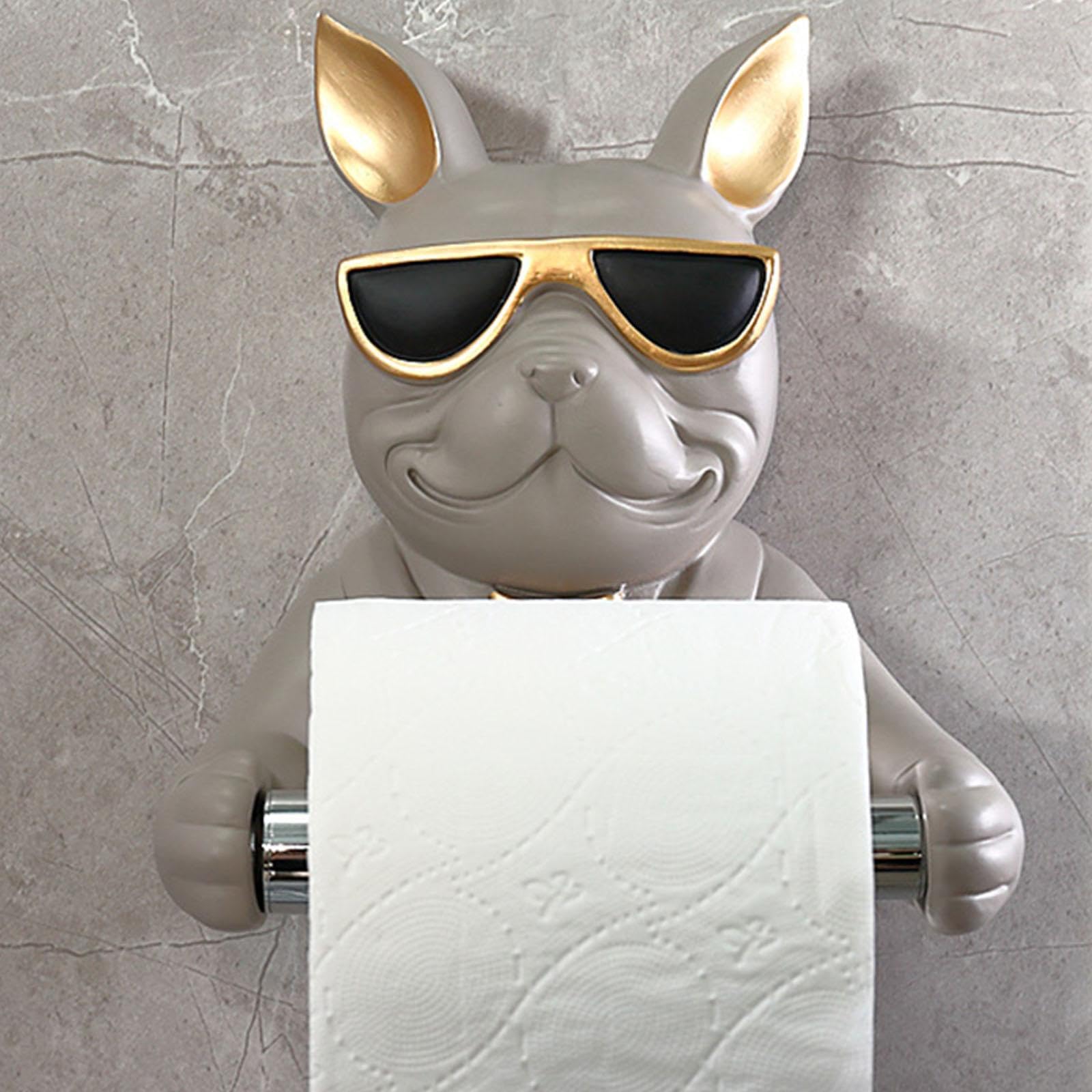 Qectial Soporte para Papel Higiénico, Soporte para Rollo de Papel Higiénico, Compatible con La Mayoría de Tamaños de de Papel, Organizador de Papel, So, Gris