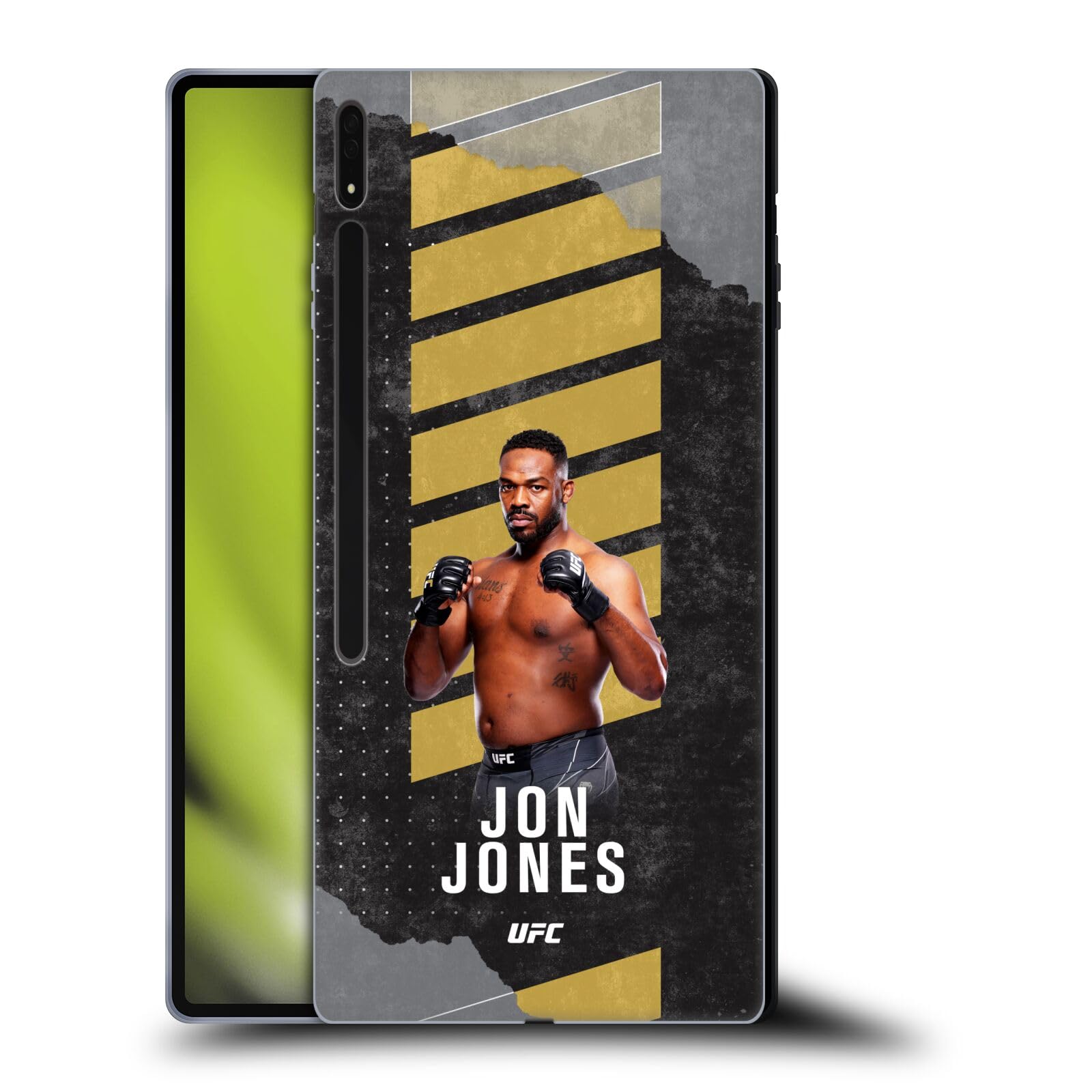 Head Case Designs Officially Licensed UFC Fight Card Jon Jones Soft Gel Case Compatible with Samsung Galaxy Tab S8 Ultra