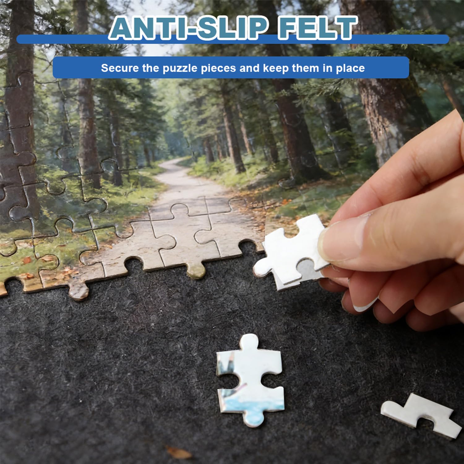 Obrotowy Stół do Puzzli, 1000 Elementów Składany Stół do Puzzli z 6 Szufladami, Deska do Puzzli z Dwufunkcyjnym Designem Stojak i Pokrywa, Superlekki Filcowy Stół do Puzzli Deska do Puzzli do 1000