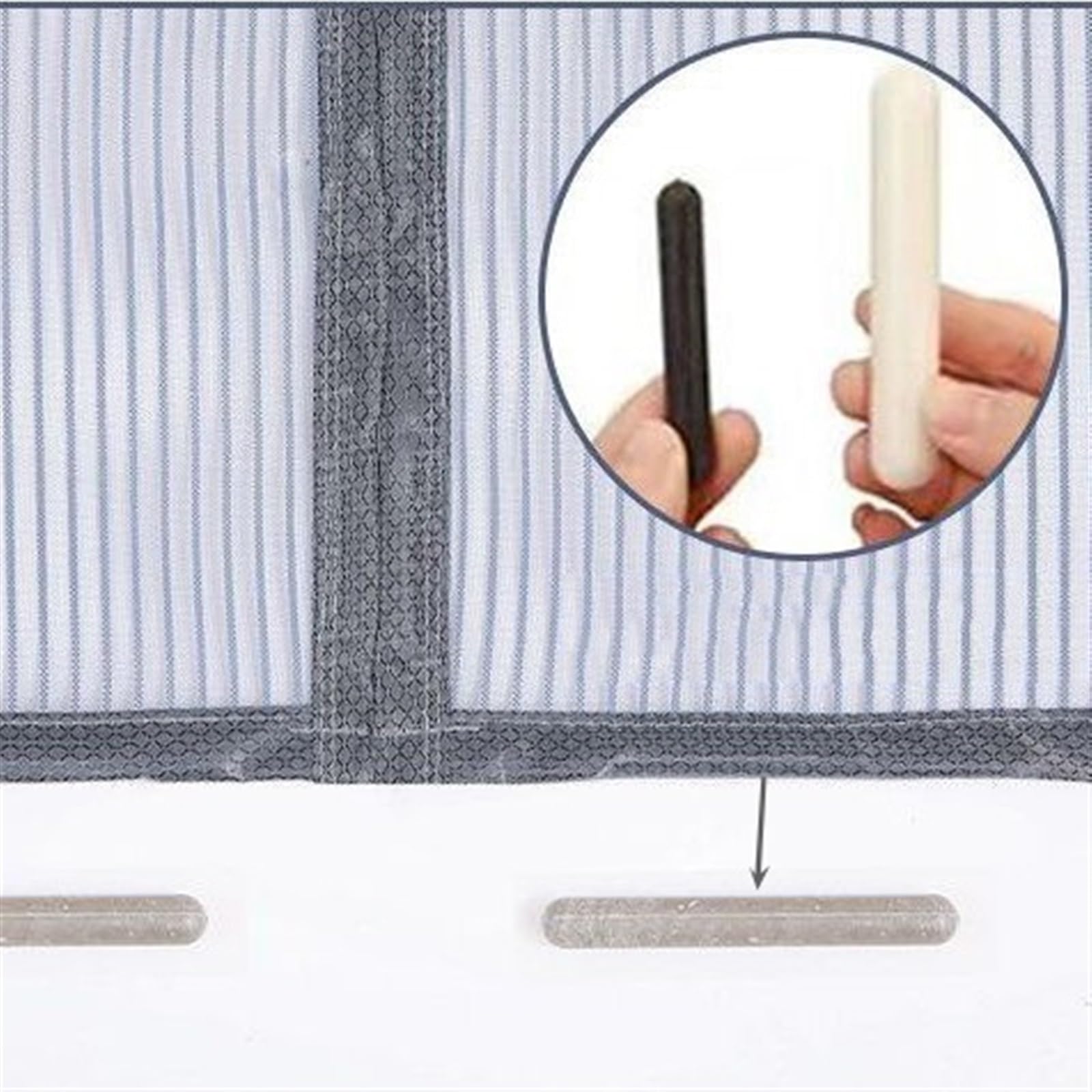 Mosquitera magnética para Puerta, Malla para Puerta corredera magnética de fácil instalación, para Entrada Principal, Trasera, Patio o apartamento (Color: Gris, Tamaño 100x210cm (3