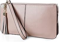 Vista 1 de Befen - Bolso clutch de mano de cuero con correa para teléfono celular, organizador de tarjetas