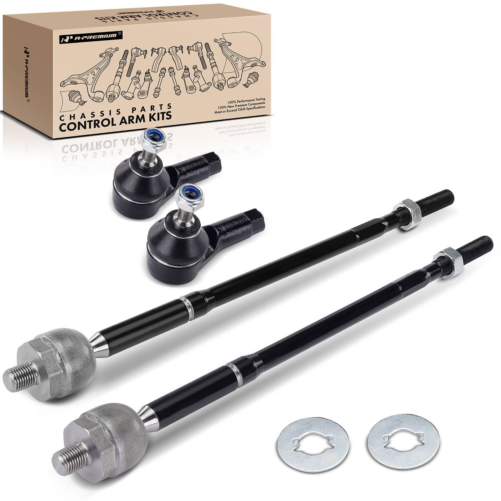 Amazon.com: A-Premium Set of 4, Front Inner and Outer Tie