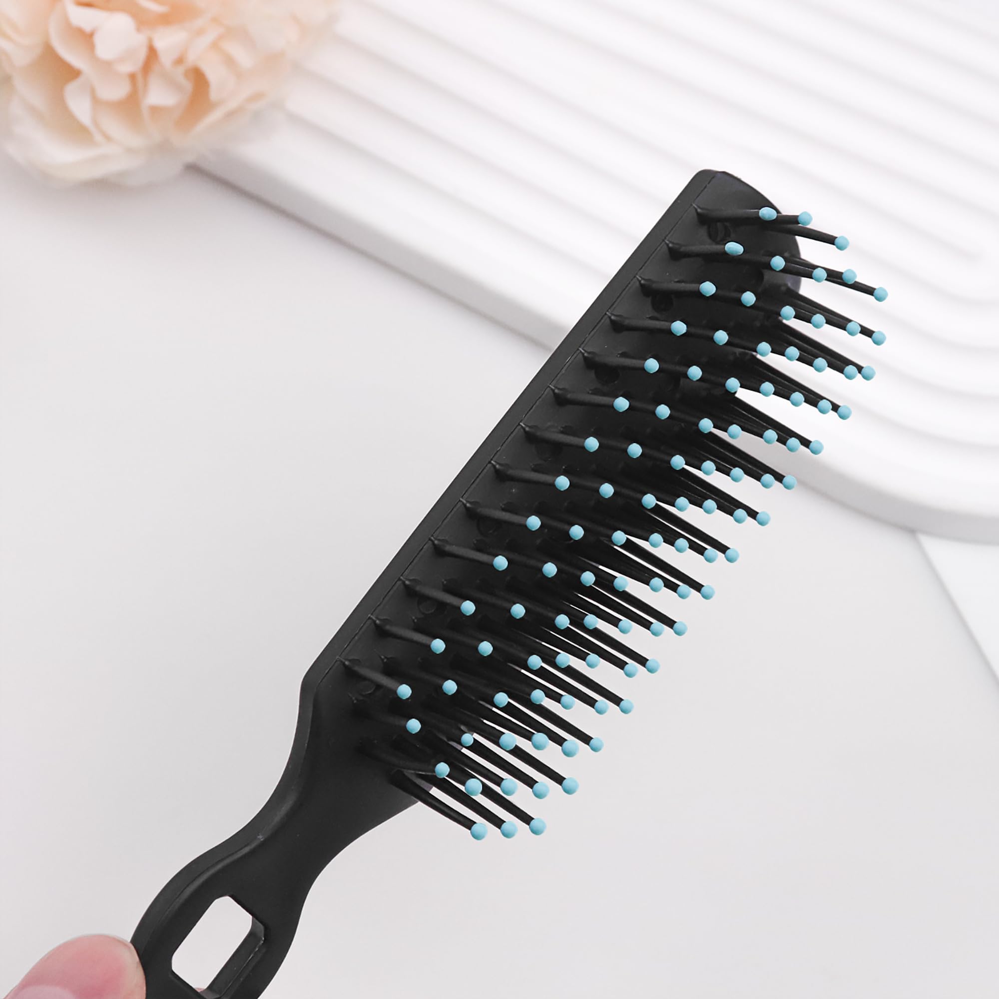 Bulk Haarbürsten für Obdachlose, einzeln verpackt, Haarbürste, 100 Stück, Haarbürste für lockiges Haar, geeignet für Obdachlose, Unterschlupf, Air Bnb/Hotel, Schwarz