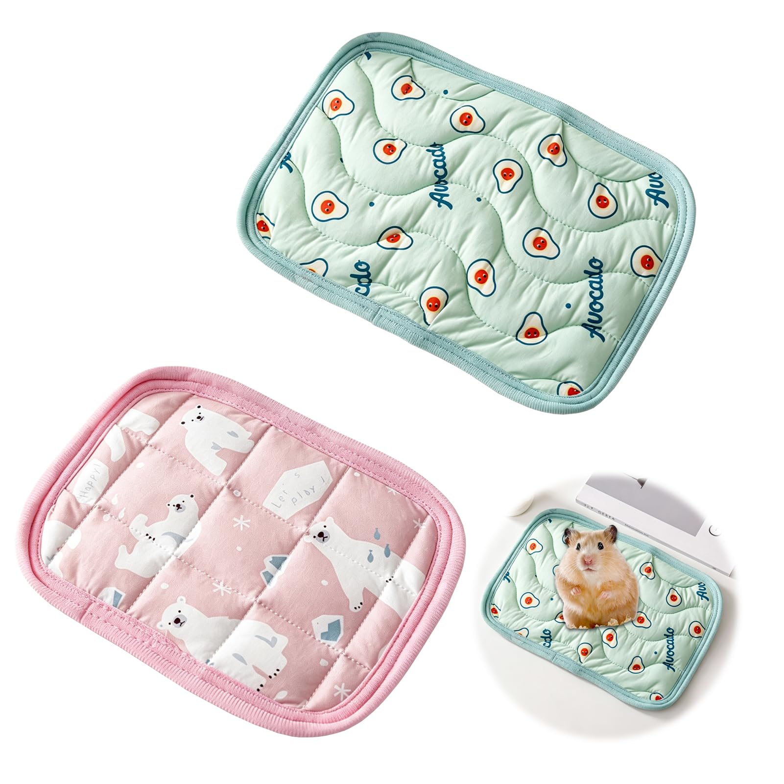 Small Pet Cooling Mat Ice Silk Rabbit Cooling Pad for Hamster Chinchilla