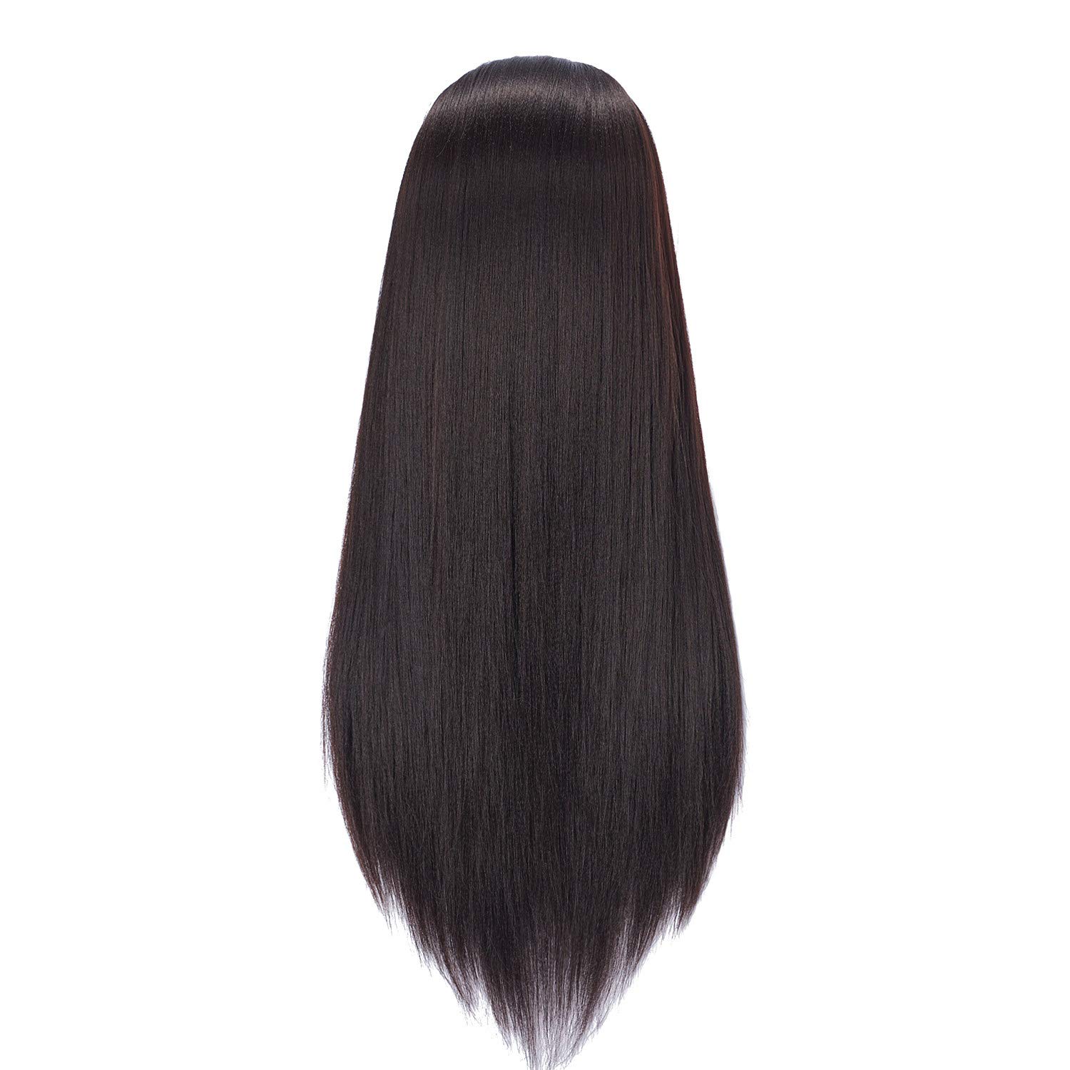 26-28'' Mannequin Head Yaki Synthetic Fiber Hair Styling Training Head Dolls for Cosmetology Manikin Maniquins Practice Head with Stand (6611BY0220) thumbnail