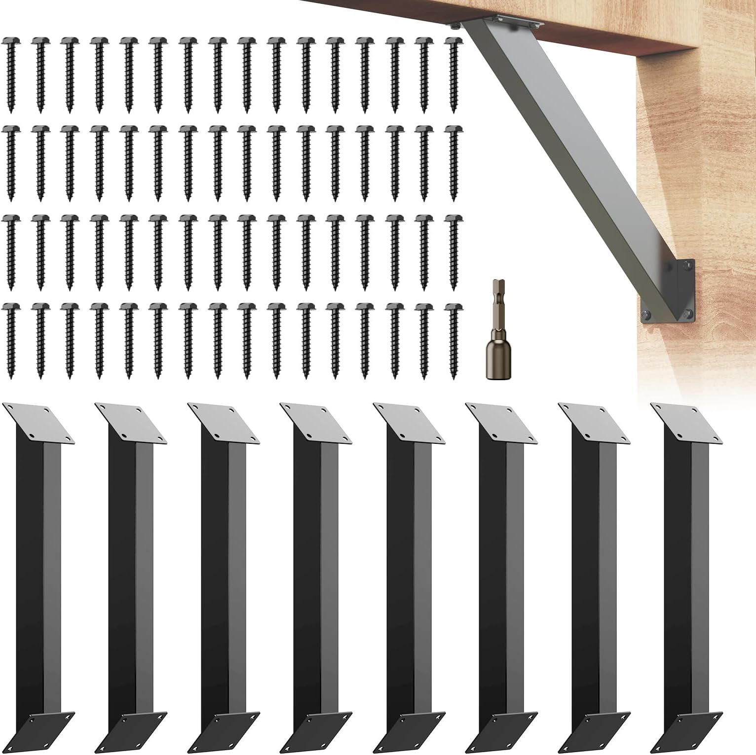 Amazon.com: Andorm 8 Pack 45 Degree Angle Support Bracket, 45 Corner ...