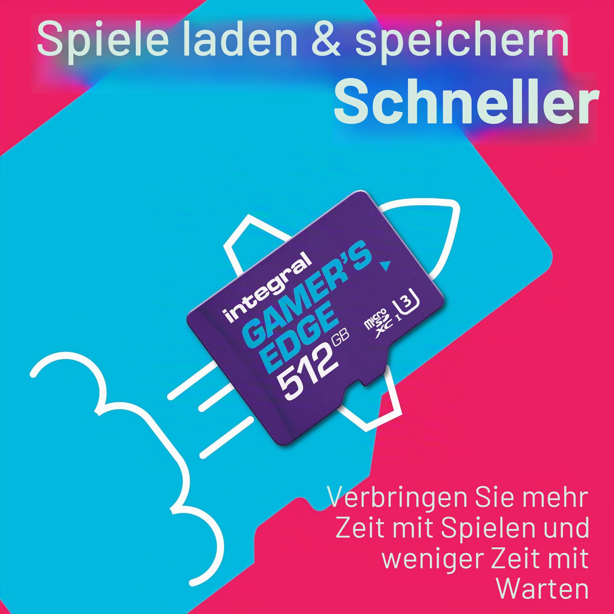 Integral 512GB Gamer's Edge Micro SD Card für die Nintendo Switch - Schnelles Laden & Speichern von Spielen Speichern von Spielen DLC & Daten Entwickelt für Nintendo Switch – Bild 3