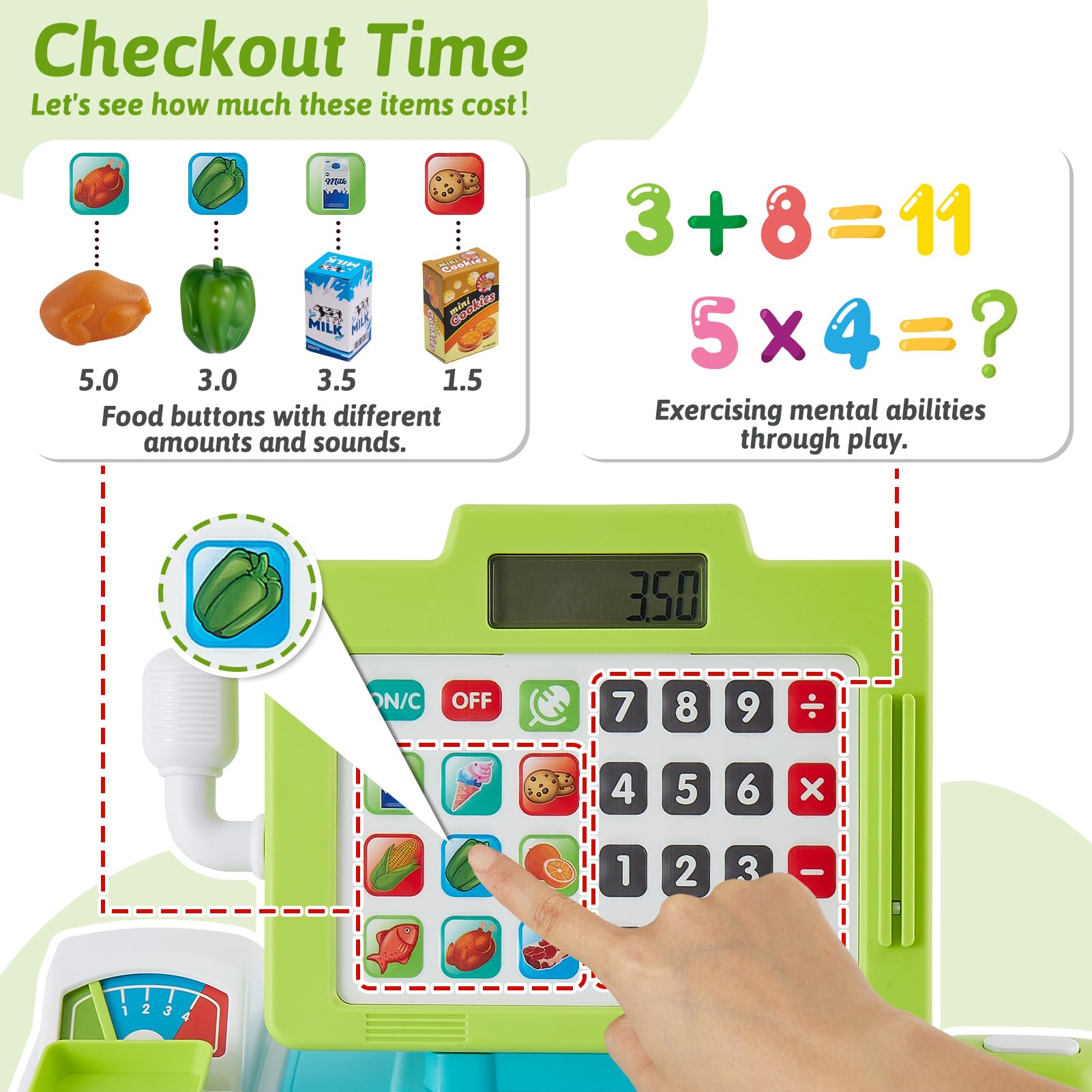 LINFUN KIDS Toy Till Cash Register with Scanner - Image 3