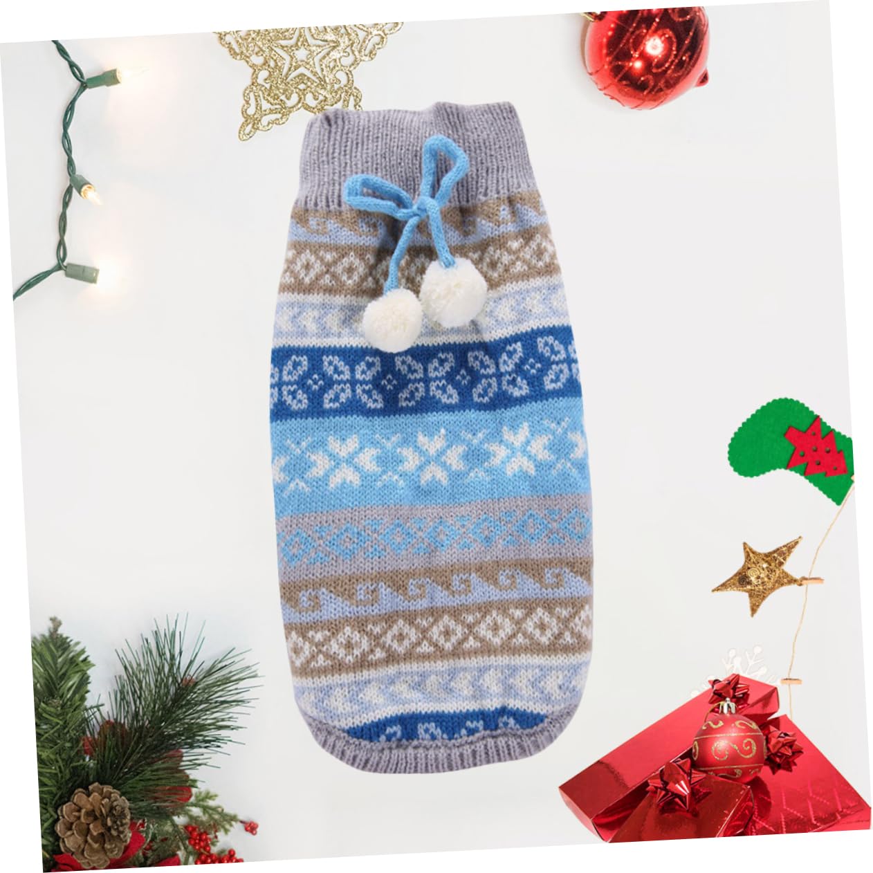 BESPORTBLE 3 Pezzi di Maglione Caldo Forniture per Animali Domestici Vestiti per Cani da Compagnia Maglione di Natale Indumento Invernale Felpe con per Cani Senza Maniche