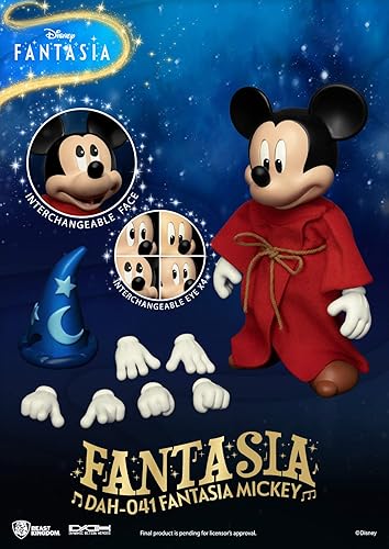 Miniatura 2 de Beast Kingdom Disney's Fantasia Mickey DAH-041 Dynamic 8ction Heroes figura de acción, multicolor