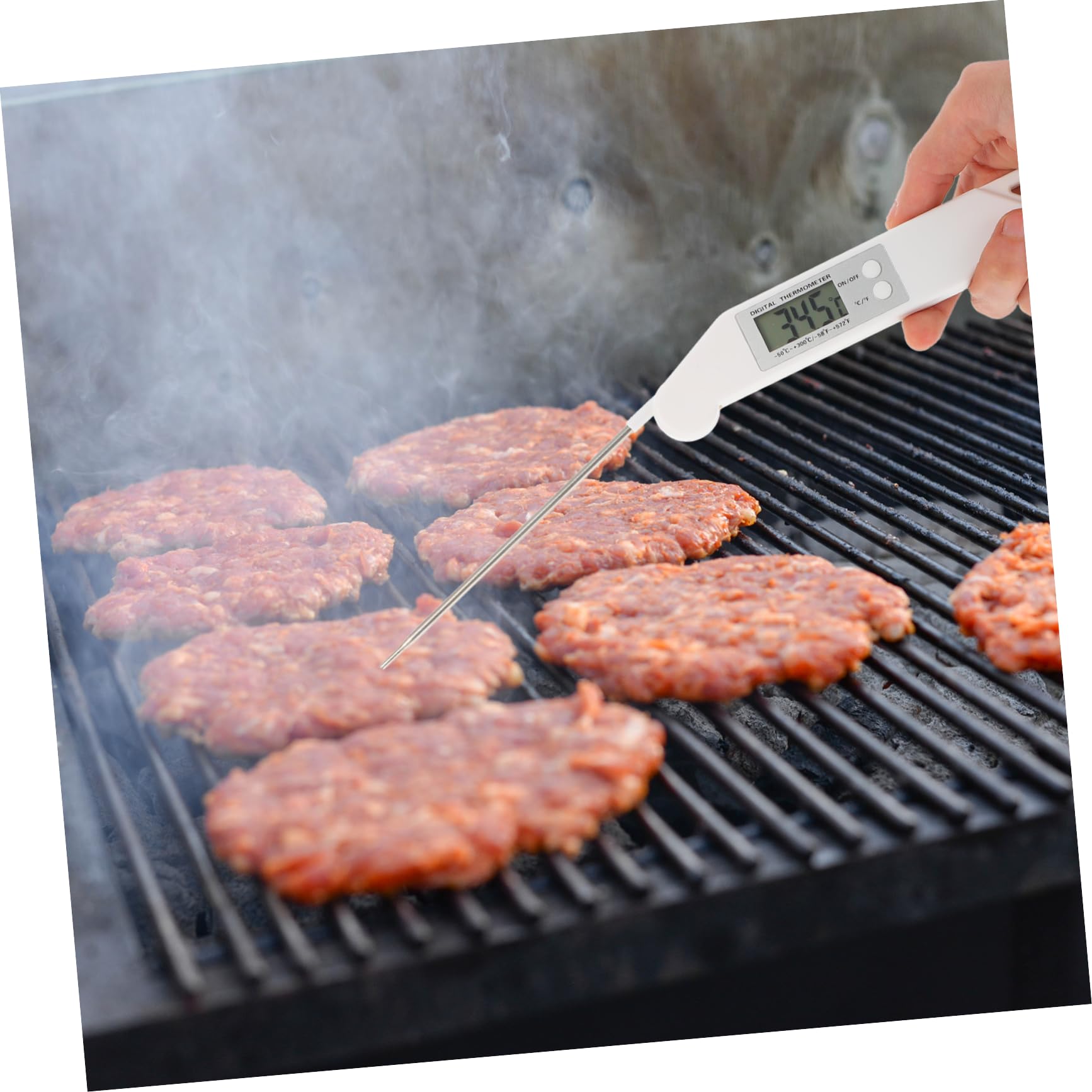 PRETYZOOM 3piezas Termómetro Digital De Cocina Para Carne y Bbq Termómetro Electrónico De Precisión Para Cocinar Alimentos Fríos y Calientes