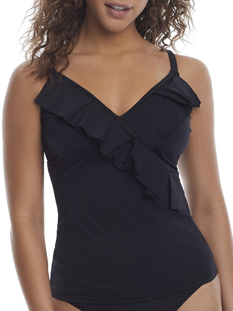 Amazon.com: Pour Moi Space Ruffle Underwire Tankini Top Amazon.com: Pour Moi Space Ruffle Underwire Tankini Top
