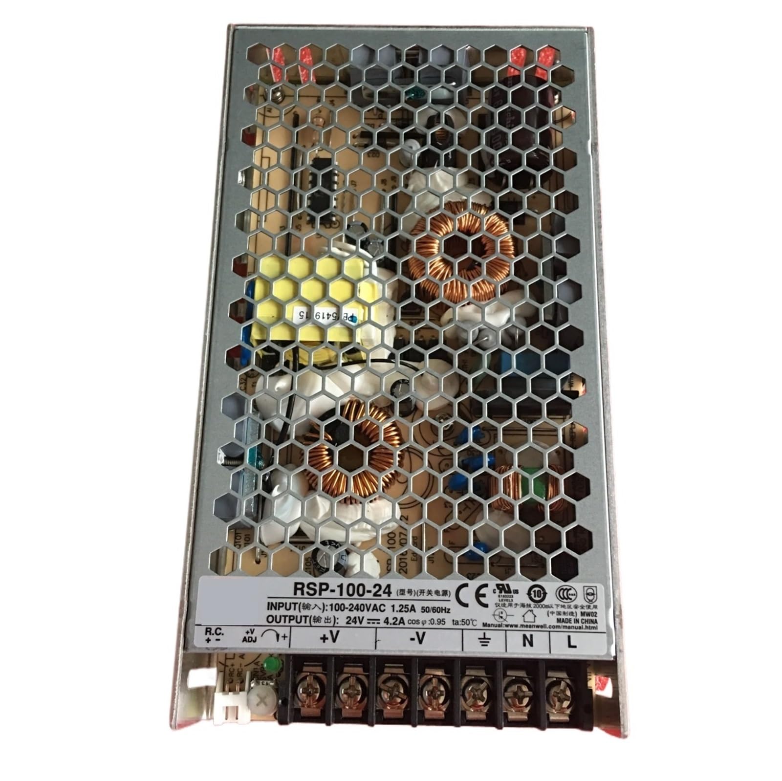 Source d'alimentation RSP-100-24 Mean Well PFC 100W pour armoire électrique active