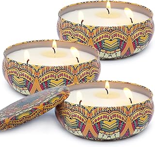 Citronella Candles Outdoor, Large 3-Wick 13.5oz Soy Wax Candle for Summer Patio Porch, 3 Packs Blue and White, Citronella Candle 3 Packs 13.5oz ABL-3X13.5OZ-HUANG 0