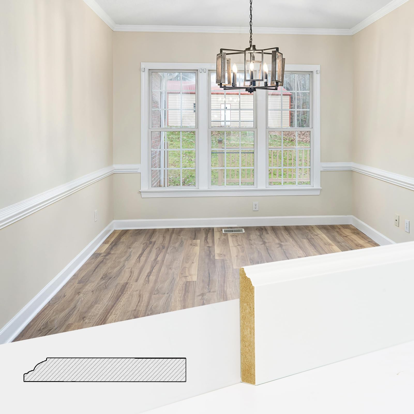 Art3d Wall Baseboard Molding Trim 4-Pack