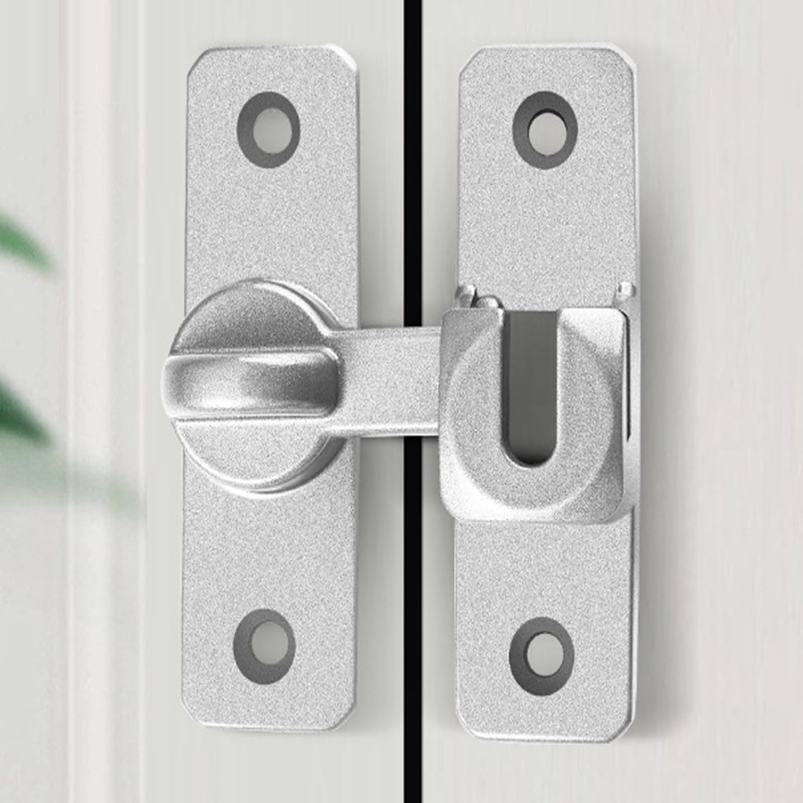 2 chiavistelli per porta in acciaio inox, con 8 viti, serratura a chiavistello, serratura a 90/180 gradi, serratura scorrevole con fibbia a chiavistello, per porte, finestre, armadi