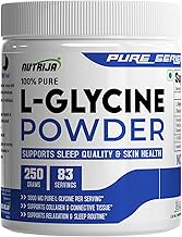 NutriJa L-Glycine Powder 100% Pure 3000mg Per Serving - Support Healthy Sleep | Faster Recovery & Improves Joint Health (250 Grams)