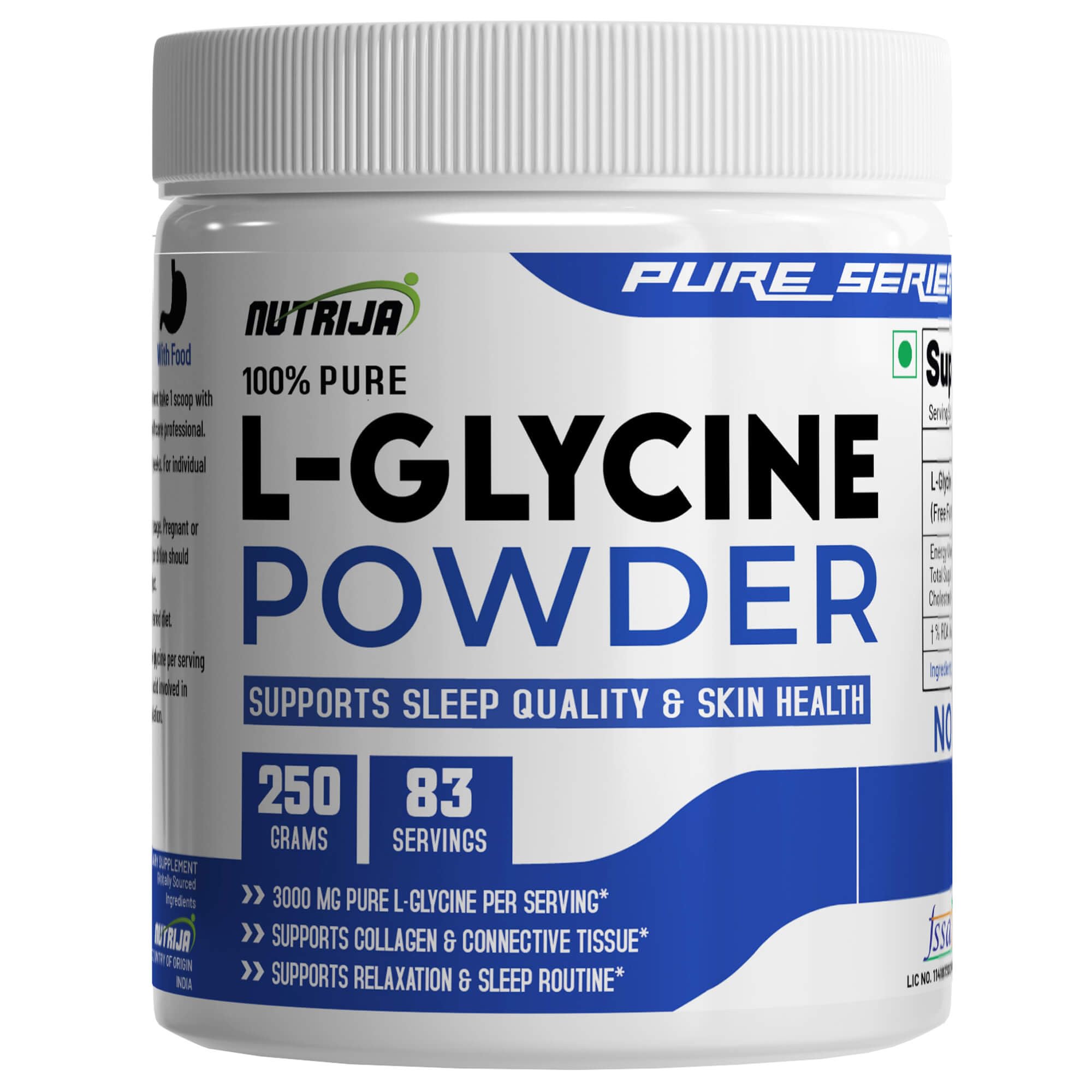NutriJa L-Glycine Powder 100% Pure 3000mg Per Serving - Support Healthy Sleep | Faster Recovery & Improves Joint Health (250 Grams)-image-8