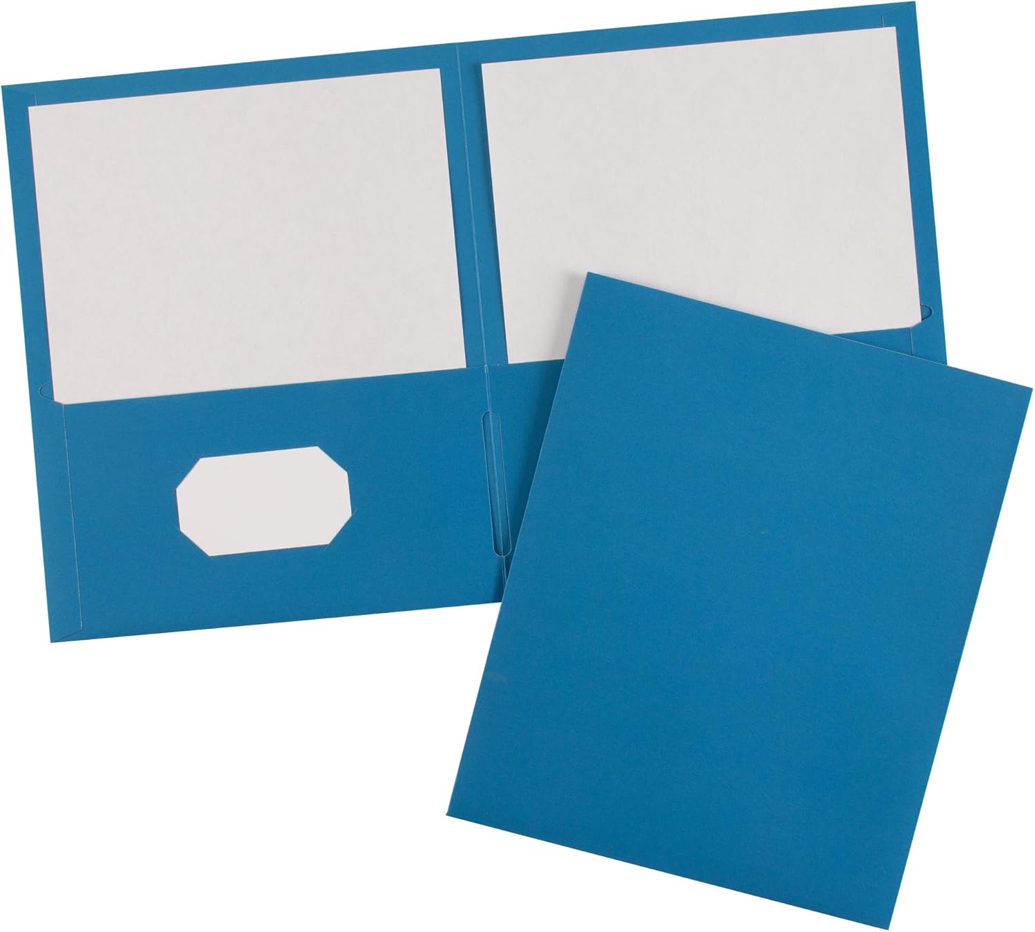 Avery Two Pocket Folders, Holds up to 40 Sheets, Business Card Slot, Case Pack of 125 Light Blue Folders (47986)