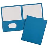 Avery® Two Pocket Folders, Holds up to 40 Sheets, Business Card Slot, 25 Light Blue Folders (47986) – view 7