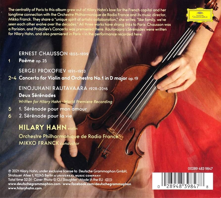 HILARY HAHN PARIS 未使用未開封シュリンク付きLP CD他 HILARY HAHN PARIS 未使用未開封シュリンク付きLP CD他 PARIS