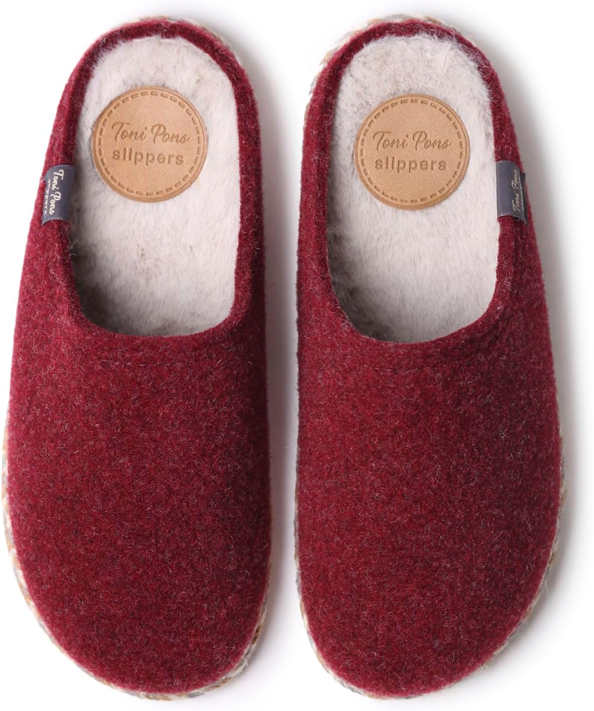 Women's felt slippers in Raw - DELI-FP - Image 4