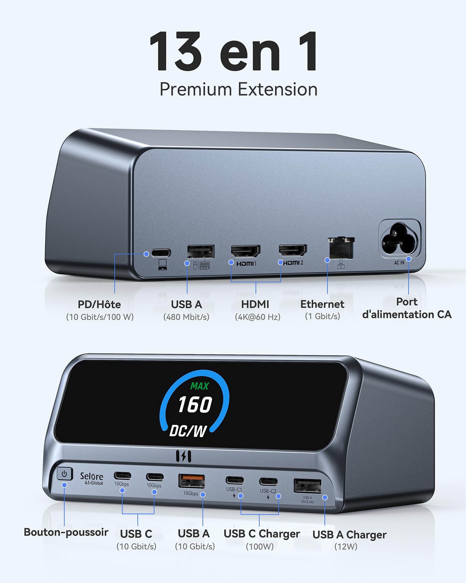 Selore&S-Global Stacja dokująca USB C
