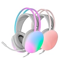 Mars Gaming MH-GLOW, Cuffie 360° Full Chroma RGB Flow, Microfono con Cancellazione Rumore, Ultralight, Memory Foam, Windows, PS4, PS5, XBOX SERIES X|S, ONE, Mac, Switch, Switch 2, Smartphone, Tablet, Bianco