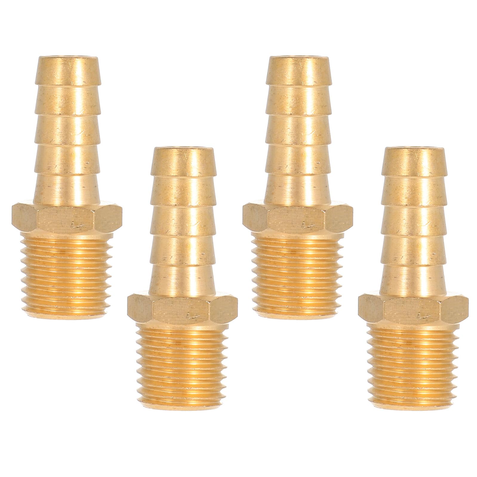Adaptador de latón 1/4 NPT a 3/8 para manguera de riego y aire pack de 4