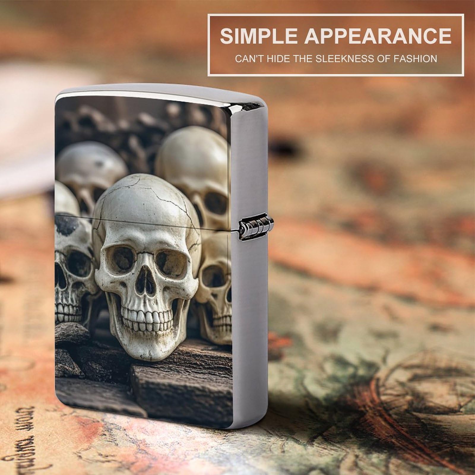 Amazon.com: Skulls Metal Lighter Case Windproof Vintage Lighters Holder  Reusable Cool Cigarette Lighter Cover for Men Personalized Pocket Flip  Lighters Sleeve Double Sided Portable Protective Sleeve : Health & Household