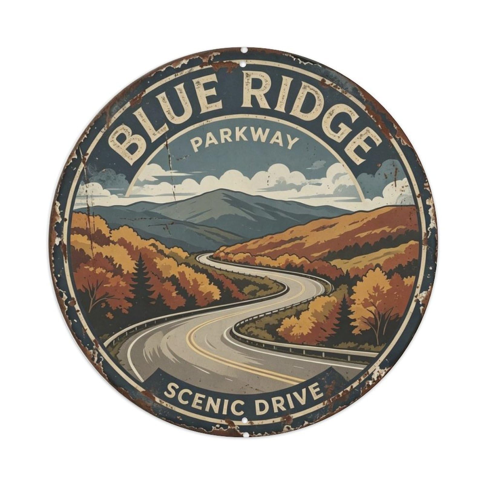 Blue Ridge Parkway Metal Tin Sign Plaque