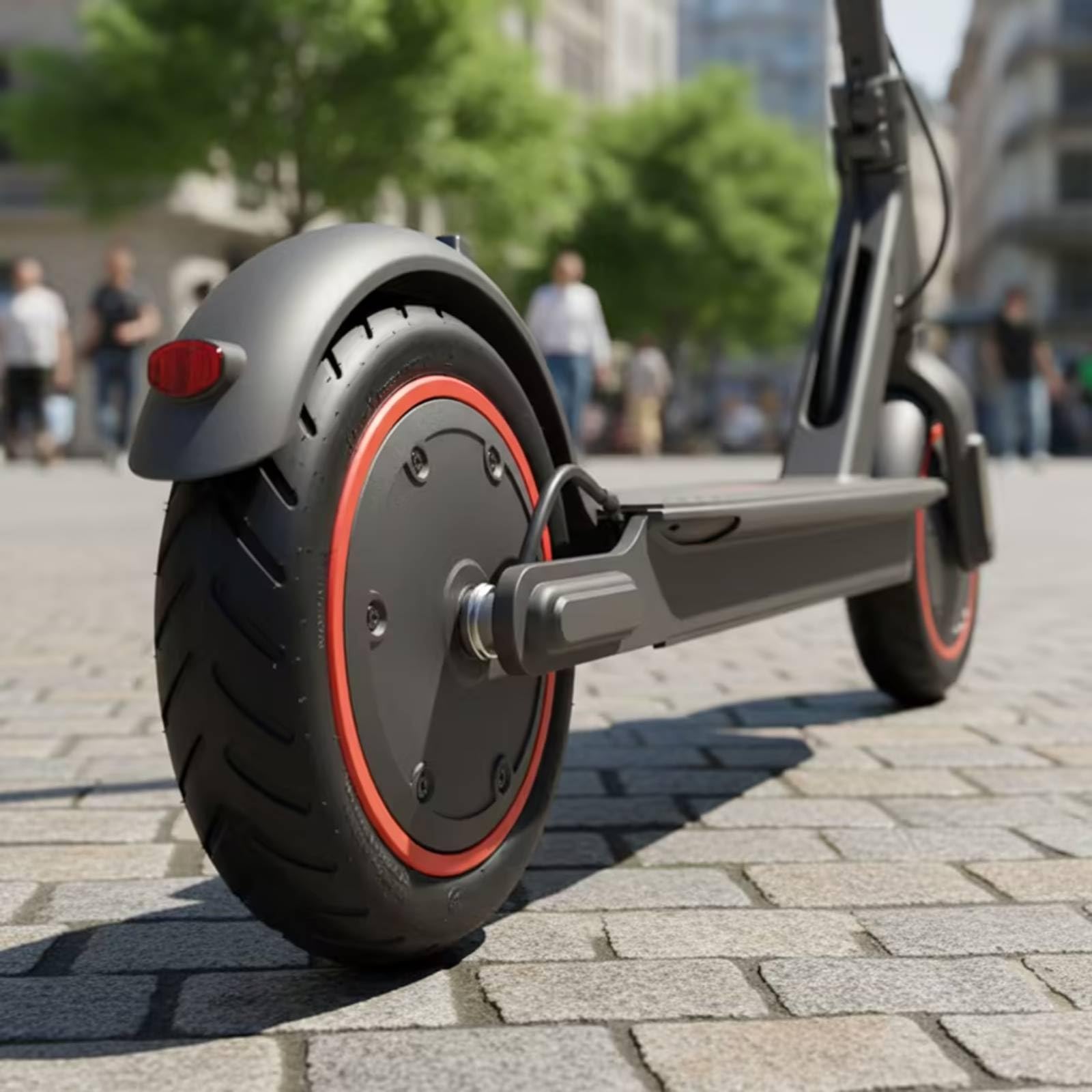 Unità di Trazione per Scooter Elettrico Ruota Motorizzata 36V 350W Gruppo Ruota Completo con Dado Assiale Integrato Cavo Multicontatto Montaggio
