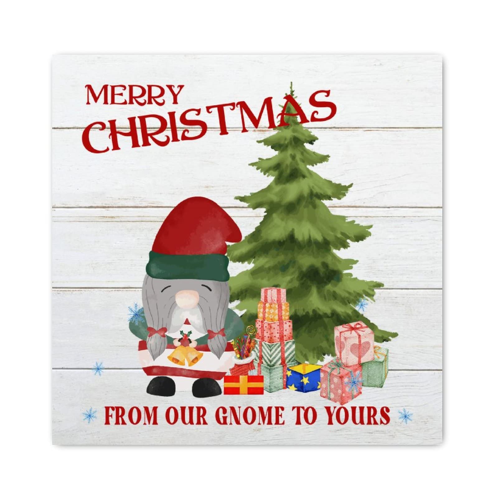 Panneau de Noël en bois vintage pour décorer votre entrée festive