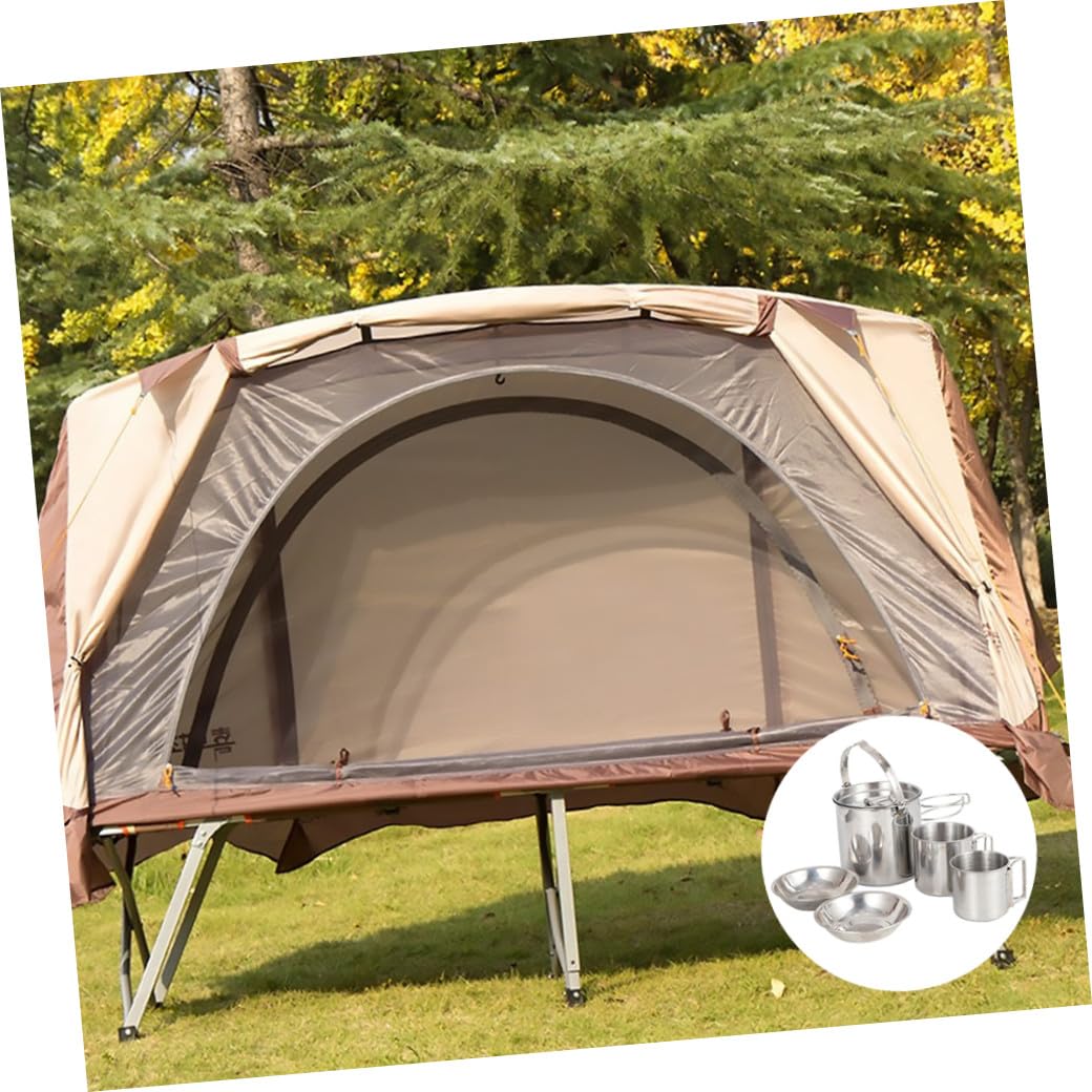 Juego de Vajilla de Acero Inoxidable 1 Set para Camping